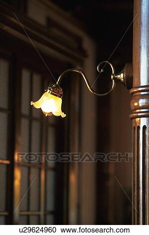 Stock Image - Illuminated lamp. Fotosearch