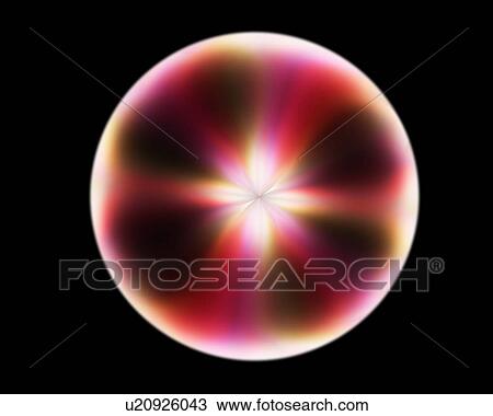 Stock Image - Illuminated multicoloured sphere. Fotosearch