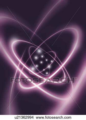 Picture - Illuminated purple rings and circles of light. Fotosearch