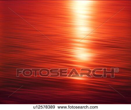 Illuminated water surface View Large Photo Image Stock Photo - Illuminated water surface. Fotosearch