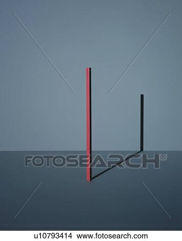 Picture - Illustration of a Stick and the Shadow. Fotosearch