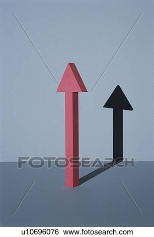 Stock Photograph - Illustration of an Arrow and the Shadow. Fotosearch