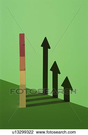 Stock Image - Illustration of Arrows and the Shadows. Fotosearch