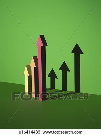 Stock Image - Illustration of Arrows and the Shadows. Fotosearch