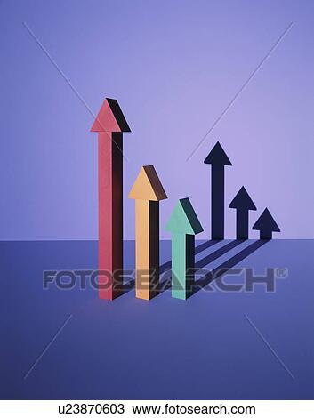 Stock Image - Illustration of Arrows and the Shadows. Fotosearch