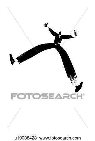 Illustration of businessman jumping, white background View Large Photo Image Stock Photo - Illustration of businessman jumping, white background. Fotosearch