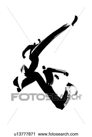 Stock Image - Illustration of businessmen dancing, white background. Fotosearch