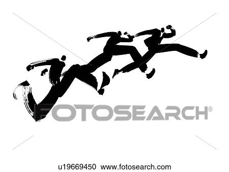 Illustration of businessmen running, white background View Large Photo Image Stock Image - Illustration of businessmen running, white background. Fotosearch