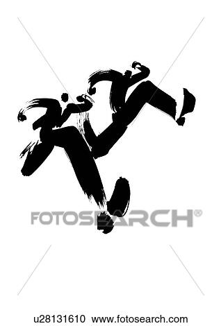 Illustration of businessmen running, white background View Large Photo Image Stock Image - Illustration of businessmen running, white background. Fotosearch