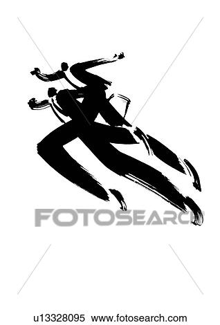 Illustration of businessmen running, white background View Large Photo Image Stock Photography - Illustration of businessmen running, white background. Fotosearch