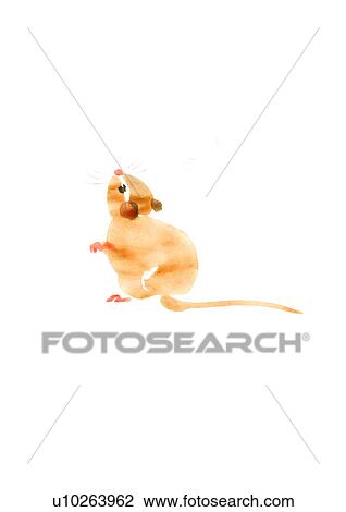 Illustration of mouse looking up, white background, copy space View Large Photo Image Stock Image - Illustration of mouse looking up, white background, copy space. Fotosearch