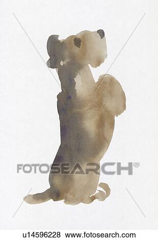 Stock Photo - Irish Terrier, Water Color Painting. Fotosearch