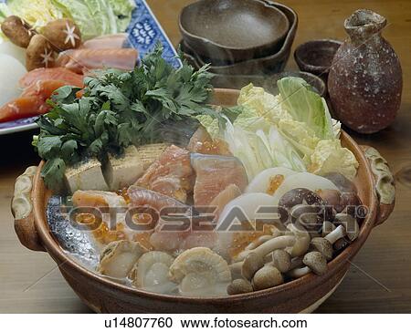 Ishikari nabe (Hot pot) View Large Photo Image Stock Image - Ishikari nabe (Hot pot). Fotosearch