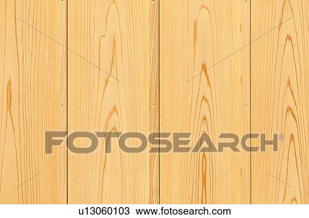 Stock Image - Japanese cedar wood planks. Fotosearch