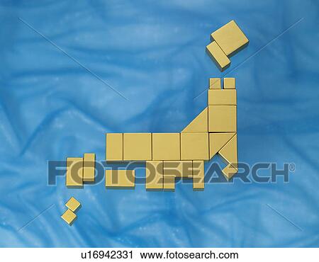 Stock Image - Japanese Map. Fotosearch