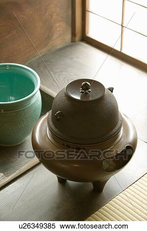 Japanese old kettle View Large Photo Image Stock Photography - Japanese old kettle. Fotosearch