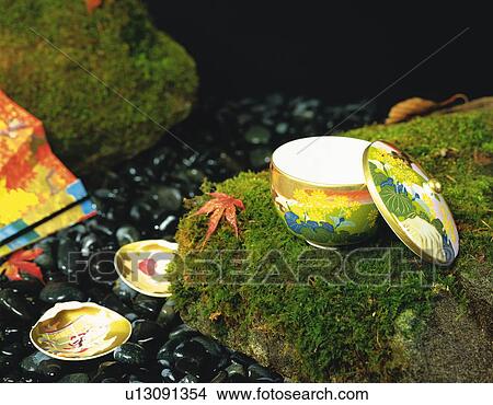 Japanese tea cup on rock View Large Photo Image Picture - Japanese tea cup on rock. Fotosearch