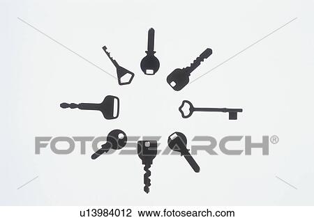 Stock Image - Keys in a circle. Fotosearch