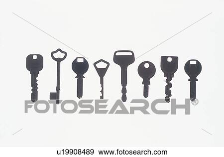 Keys in a row View Large Photo Image Stock Photo - Keys in a row. Fotosearch