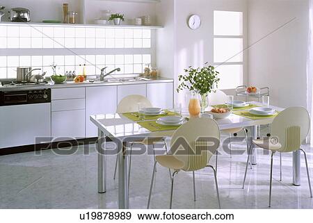 Kitchen and dining area View Large Photo Image Stock Photo - Kitchen and dining area. Fotosearch