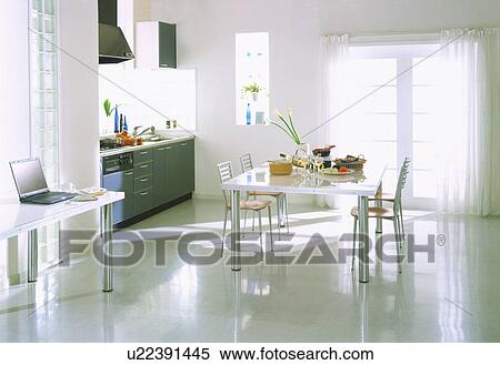 Stock Photography - Kitchen and dining room. Fotosearch
