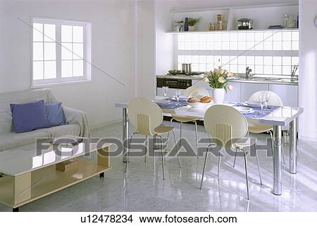 Picture - Kitchen, dining and living area. Fotosearch