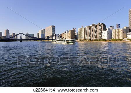 Kiyosu Bridge seen from a historical viewpoint. Kiyosu Bridge, Koto-ku, Tokyo, Japan View Large Photo Image Picture - Kiyosu Bridge seen from a historical viewpoint. Kiyosu Bridge, Koto-ku, Tokyo, Japan. Fotosearch