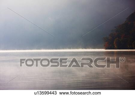 Stock Image - Lake Chuzenji, Nikko city, Tochigi Prefecture, Honshu, Japan. Fotosearch
