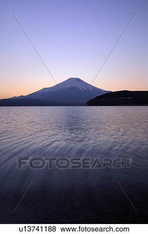 Lake Yamanakako and Mt. Fuji at sunset View Large Photo Image Stock Photo - Lake Yamanakako and Mt. Fuji at sunset. Fotosearch