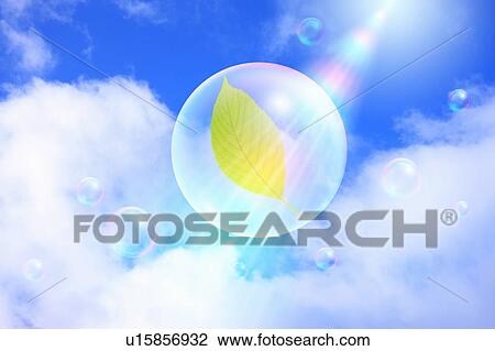 Leave Inside a Bubble in the Sky View Large Photo Image Stock Image - Leave Inside a Bubble in the Sky. Fotosearch