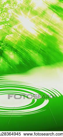 Stock Photography - Leaves over water. Fotosearch