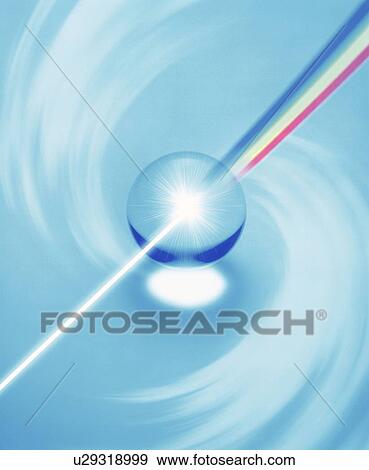 Stock Photo - Light turning into rainbow . Fotosearch
