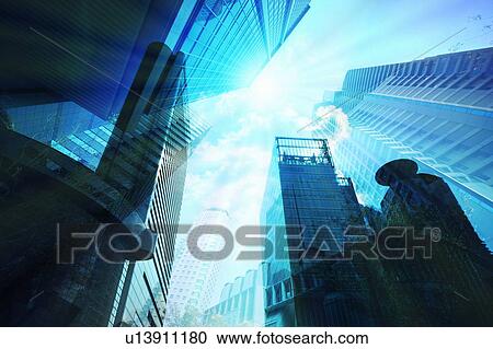 Low Angle View of Skyscrapers. Kita-ku, Osaka, Japan View Large Photo Image Stock Image - Low Angle View of Skyscrapers. Kita-ku, Osaka, Japan. Fotosearch
