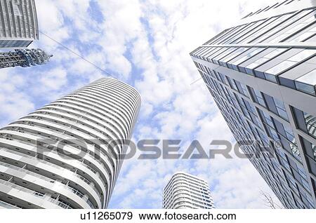 Stock Photo - Low Angle View of Skyscrapers. Fotosearch