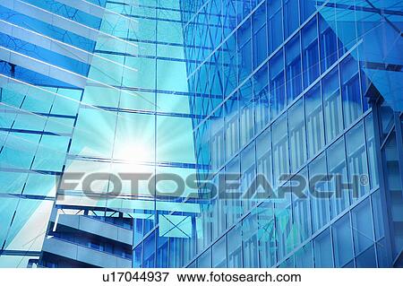 Stock Photo - Low Angle View of Skyscrapers. Fotosearch