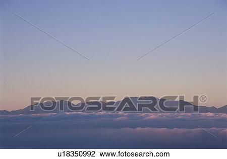 Stock Image - Minami-Alps at dawn. Nagano Prefecture, Japan. Fotosearch