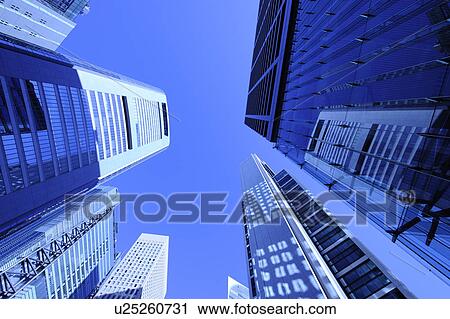 Stock Image - Modern buildings in Shiodome, Tokyo. Shiodome Sio-site, Minato-ku, Tokyo, Japan. Fotosearch