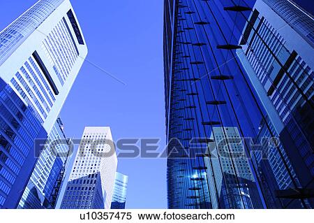 Stock Photography - Modern buildings in Shiodome, Tokyo. Shiodome Sio-site, Minato-ku, Tokyo, Japan. Fotosearch