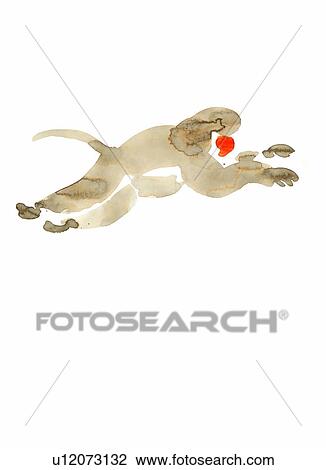 Stock Image - Monkey jumping. Fotosearch