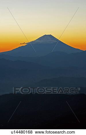 Mt. Fuji at dawn, Yamanashi Prefecture, Honshu, Japan View Large Photo Image Stock Photo - Mt. Fuji at dawn, Yamanashi Prefecture, Honshu, Japan. Fotosearch