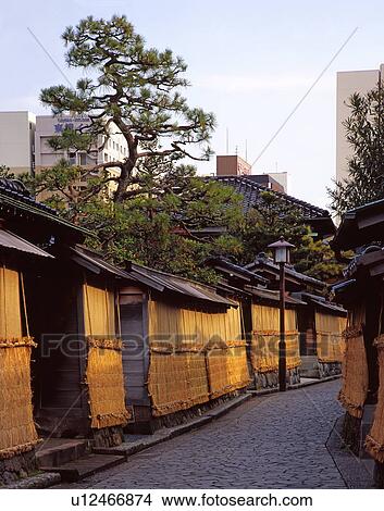 Picture - Nagamachi samurai houses, Kanazawa city, Ishikawa Prefecture, Honshu, Japan. Fotosearch