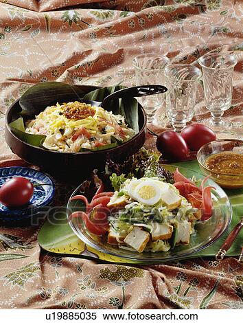 Stock Photography - Nasi Goreng and Gado-gado. Fotosearch