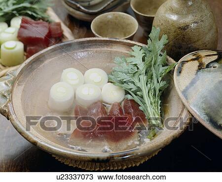 Stock Image - Negima Nabe. Fotosearch