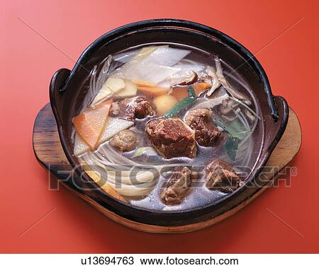 Noodles with beef and vegetables in pots, red background View Large Photo Image Stock Image - Noodles with beef and vegetables in pots, red background. Fotosearch