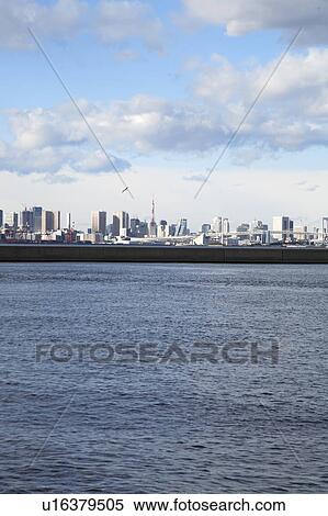 Office buildings and Tokyo bay, Tokyo prefecture, Japan View Large Photo Image Stock Photography - Office buildings and Tokyo bay, Tokyo prefecture, Japan. Fotosearch