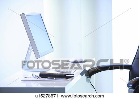Office desk View Large Photo Image Stock Image - Office desk. Fotosearch