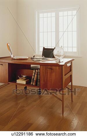 Old-fashioned office with modern laptop View Large Photo Image Stock Photograph - Old-fashioned office with modern laptop. Fotosearch