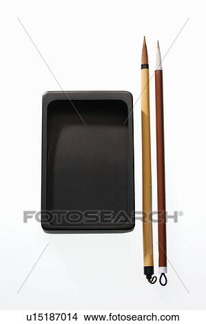 Picture - Paintbrush and ink pad. Fotosearch