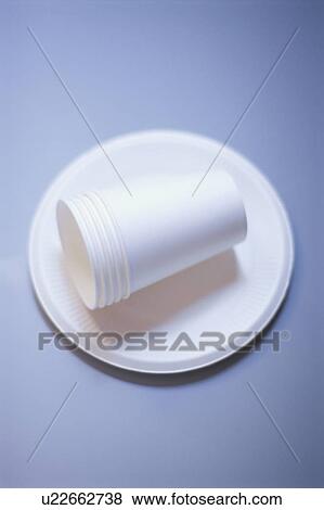 Stock Photo - Paper Cups and Paper Plates. Fotosearch