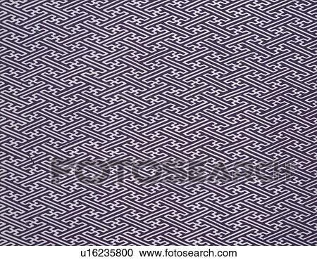 Stock Image - Patterned fabric, close up, full frame. Fotosearch